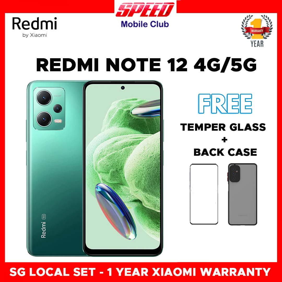 Xiaomi Redmi Note 12 5G | 4G | 6GB+128GB | 8GB+256GB | Brand New | Global ROM | Local Set With 1 Year Xiaomi Warranty | FREE GIFTS OR DISCOUNT PRICE